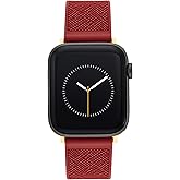 Anne Klein Silicone Fashion Band for Apple Watch Secure, Adjustable, Apple Watch Band Replacement, Fits Most Wrists