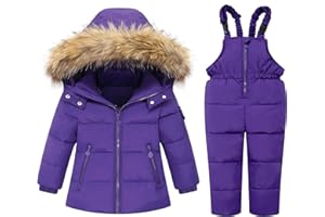 M2C Little Girls Winter 2-Piece Ski Snowsuit Set Puffer Jacket and Pants