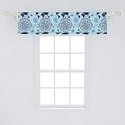 Ambesonne Compass Window Valance, World Map Pattern