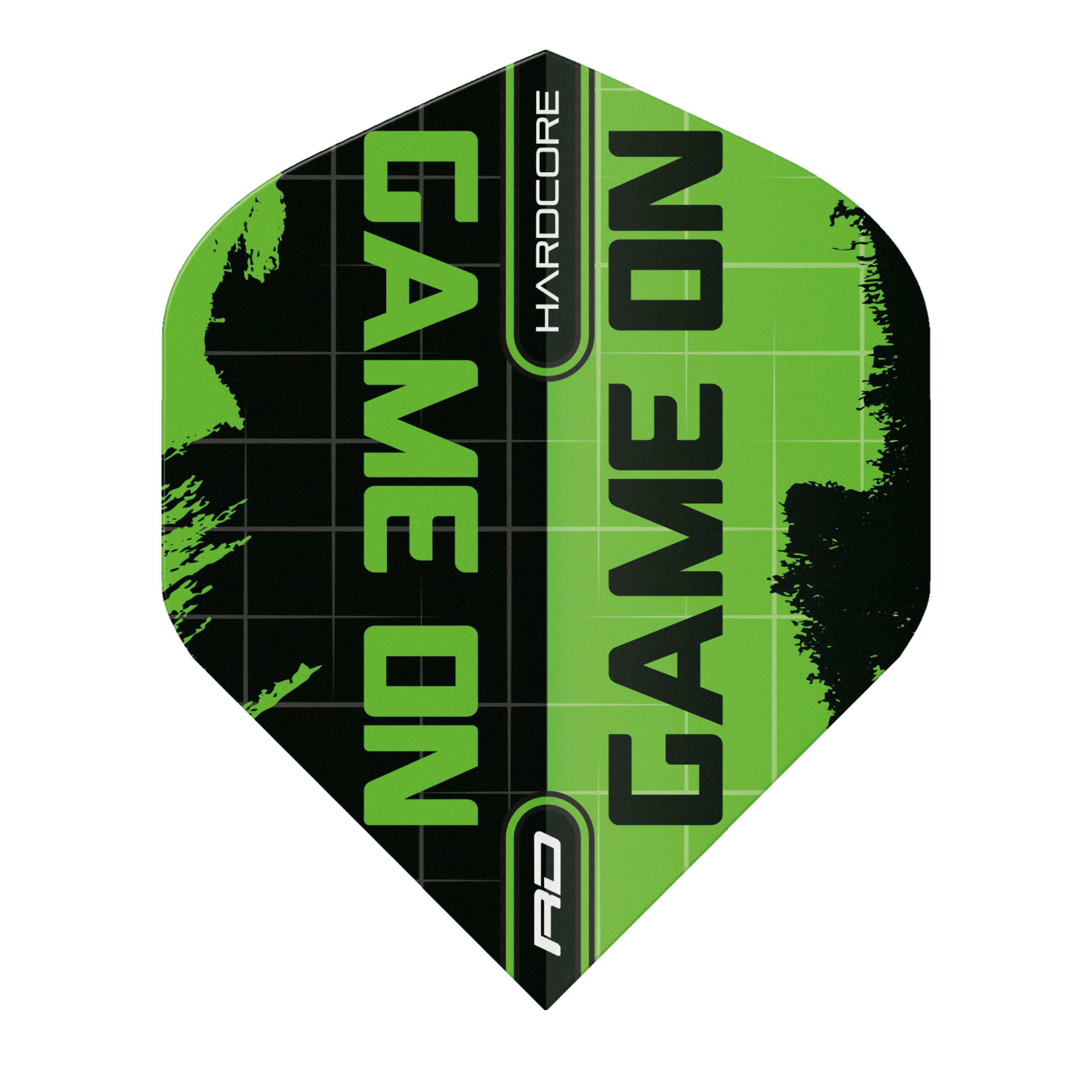 RED DRAGON Green Game On Design Hardcore Dart Flights - 4 Sets Per Pack
