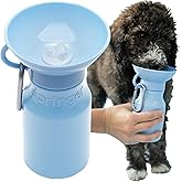 Springer Dog Water Bottle | Portable Travel Water Bottle Dispenser For Dogs - As Seen on Shark Tank | Patented, Leak-Proof Bottles Fill Bowl With Water - Ideal for Walking | BPA-Free 15oz Blue