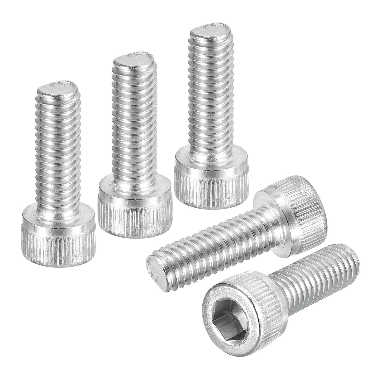 DTGN M6-1x18 Socket Head Cap Screws Bolts - 20Pack - Good for Road Bicycle, Mountain Bike, Auto, Motorcycle - 304 Stainless Steel Hex Head Metric Screws - Silver