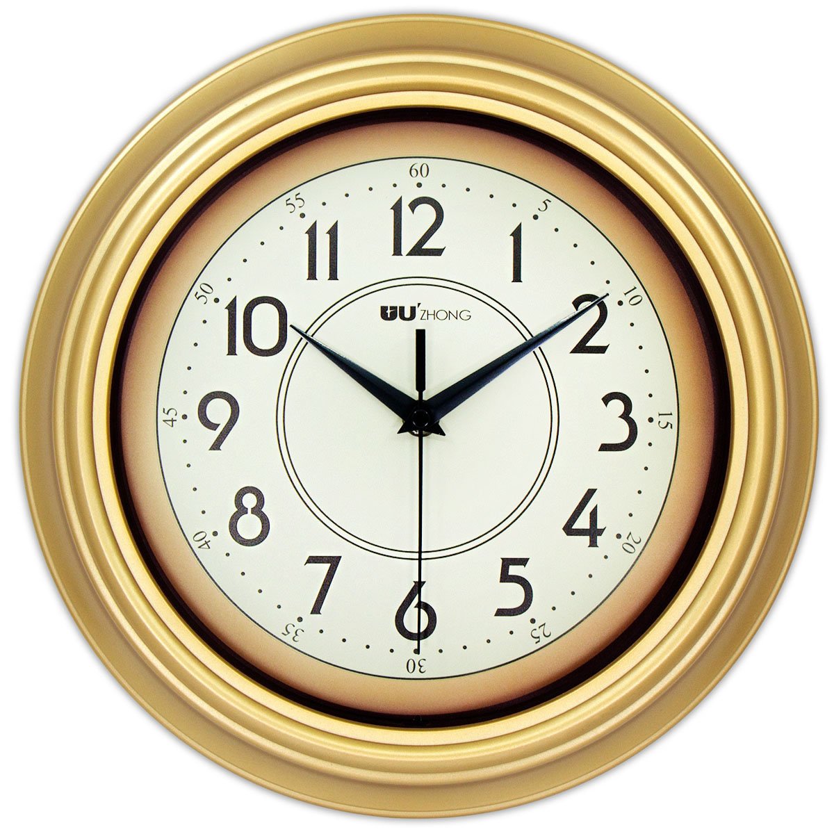 45Min 12Inch Decorated Dial Face Retro Wall Clock, Silent NonTicking