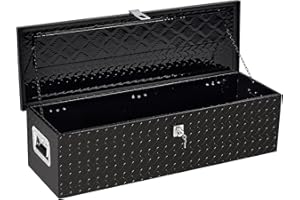 Garvee 39 in Aluminum Truck Tool Box, Lockable Under Seat Storage Organizer, Heavy-Duty & Weatherproof Car Toolbox for Pickup
