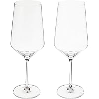 Schott Zwiesel Tritan Crystal Stemware Pure Collection Bordeaux Red Wine Glass, 23-Ounce, Set of 2, Clear