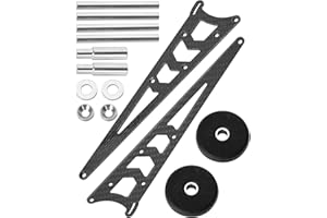 RCHuiWow RC Wheelie Bar w/Mount Upgrades Part for 1/10 Slash Rustler Bandit 2WD(VXL),Carbon Fibre Wheelie Bar Kit Tail Wheel Head up Wheel Assembly Hops Up,Black