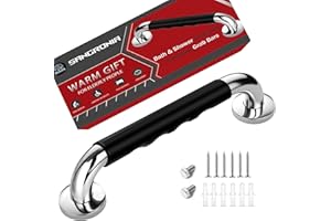 SANGRONIA 12 Inch Grab Bars for Bathtubs and Showers, Anti Slip Handicap Grab Bars for Shower, Safety Bath & Toilet Rail for Elderly Senior, Shower Handle Disability Assist Bathroom Handrail