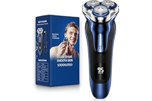 GDKLXL Rechargeable Electric Razor for Men: IPX6 Waterproof Shaver - 1.5H Fast Charge, 4D Flex Precision Blades with Pop-Up Trimmer - Gentle on Sensitive Skin, Perfect for Travel