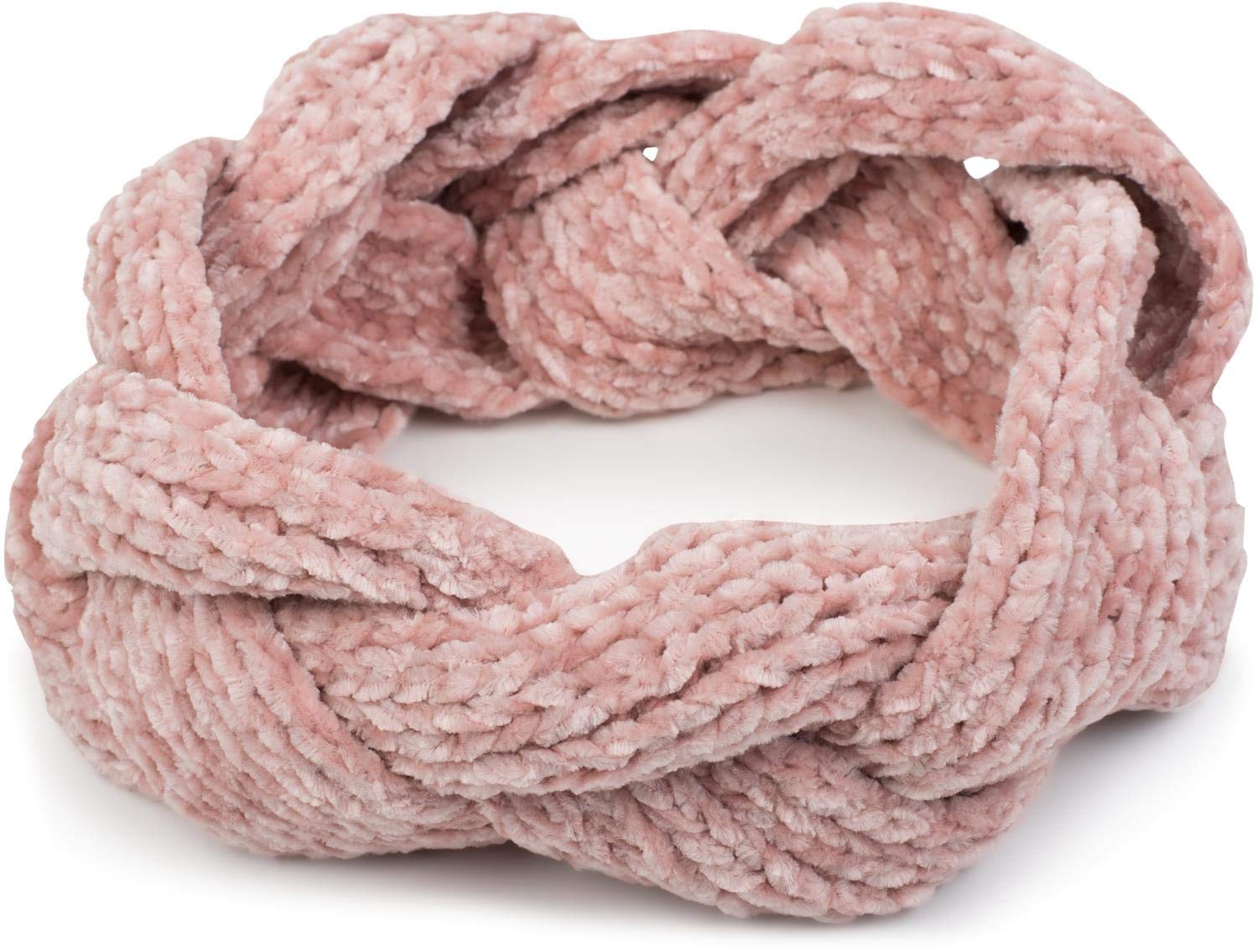 styleBREAKER women plaited chenille knit headband, hairband, headband 04026032, color:Rose