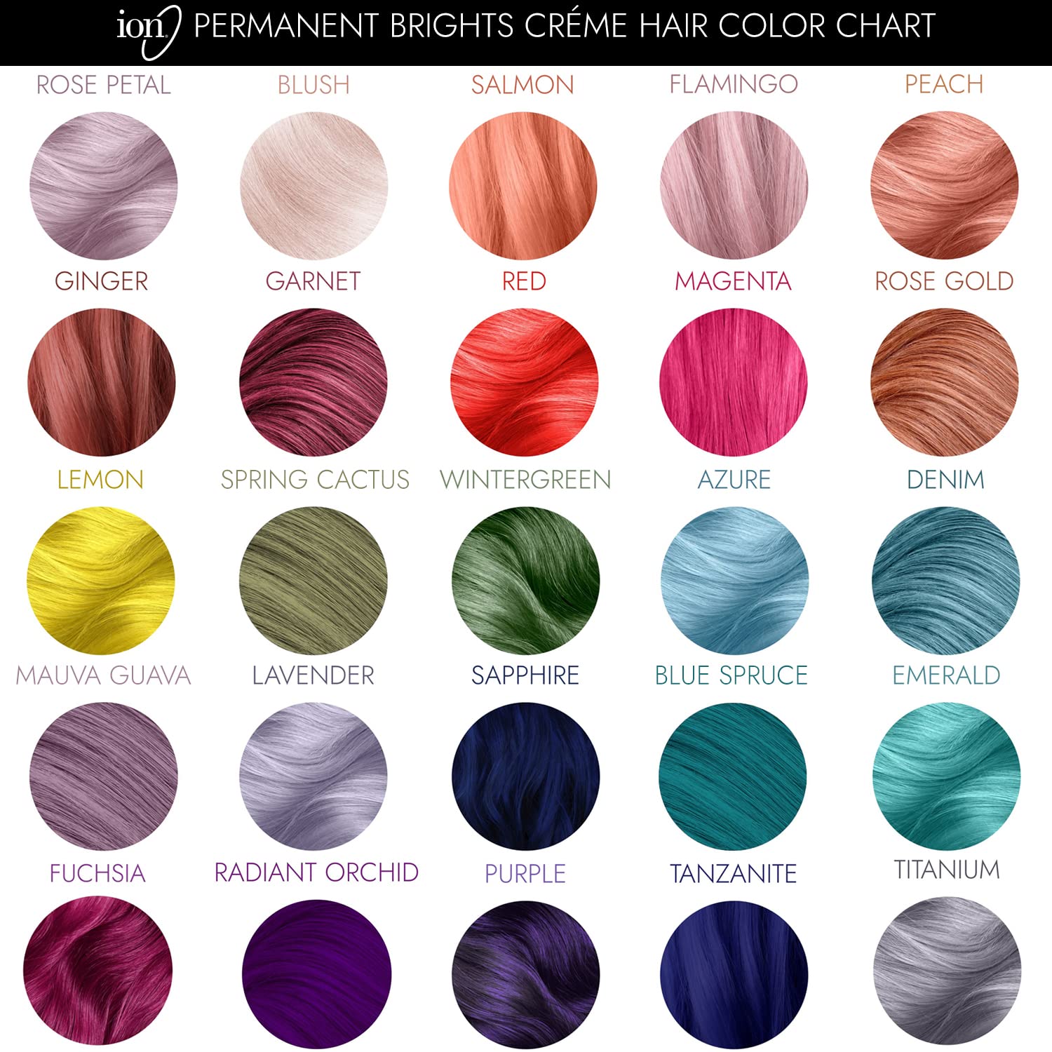 Ion Permanent Brights Creme Hair Color Pastel Muava Guava, Vegan, Cruelty Free, PPD Free, 100% Gray Coverage, Long Lasting, Fade Resistant Color, 2.05 oz