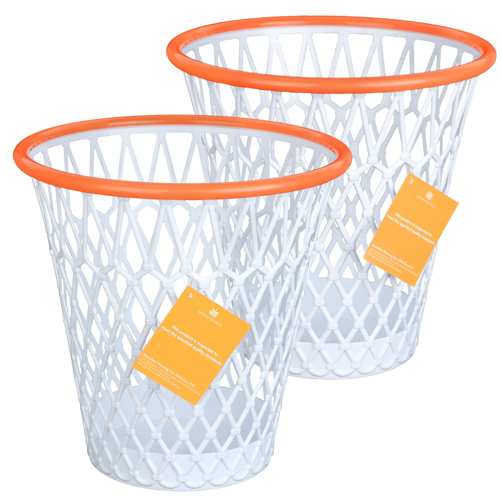 Photo 1 of 2 PCS Basketball Trash Can,Wastebasket,Basketball gift,4.5 Gallon,Size11"x11"x12"Basketball Hoop,Basketball Holder display,Garbage Can,Basketball Net Waste Basket for Office,Bedroom,Gym,Sport party