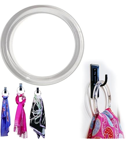 Clear Plastic Rings 200-Pack Clear Plastic Scarf Rings 1-5/8