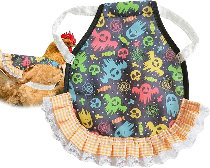 Colorful Chicken Saddle Apron for Hens Back Protector Elastic Strap Canvas