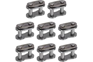 uxcell 8Pcs Chain Master Connector Link Roller, 1/2" Pitch Carbon Steel, Standard Connecting Split Links for 08B Chain
