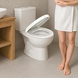 ZENO Oval Soft Close Toilet Seat Quick Release Metal Hinges Easy Clean White UF view 9