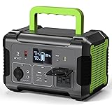 PAXCESS Portable Power Station 500W, 519Wh Solar Generator with MPPT, 12V Regulated Power Supply, 110V Pure Sine Wave AC Outl