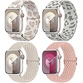 Delidigi Stretchy Bands Compatible for Apple Watch Band Women 40mm 38mm 41mm 42mm 44mm 45mm 46mm 49mm, Nylon Braided Straps for iWatch Series 11 10 9 8 7 6 SE 5 4 3 Ultra 3 2 1