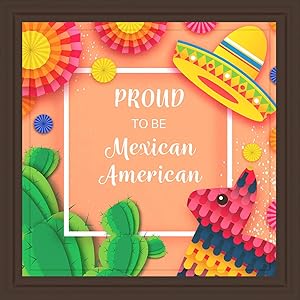 Mexican Gifts | Fun 7x7 Tile Artwork for Mexican Home Decor for Grandparents | Colorful Mexican Decor for Kitchen | Great Present for Mexican American Friend