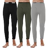 URATOT Men's Thermal Underwear Bottom Fleece Long Johns for Men Soft Warm Base Layer Thermal Pants for Cold Weather