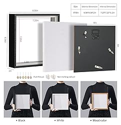 MUXIUNT 8×8 Shadow Box Picture Frame Display Cases