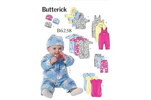 Butterick Patterns B6238YA5 Infants Jacket, Overalls, Pants, Bunting and Hat, YA5 in One Envelope