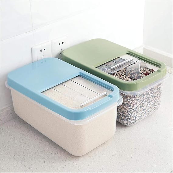 XIJING Recipiente de plástico para Almacenamiento de arroz de 10 KG