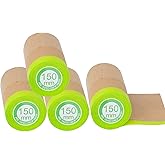 Pre-Taped Masking Paper for Painting - 6 inch x 50 feet Tape and Drape Painters Paper, Paint Adhesive Protective Paper Roll f