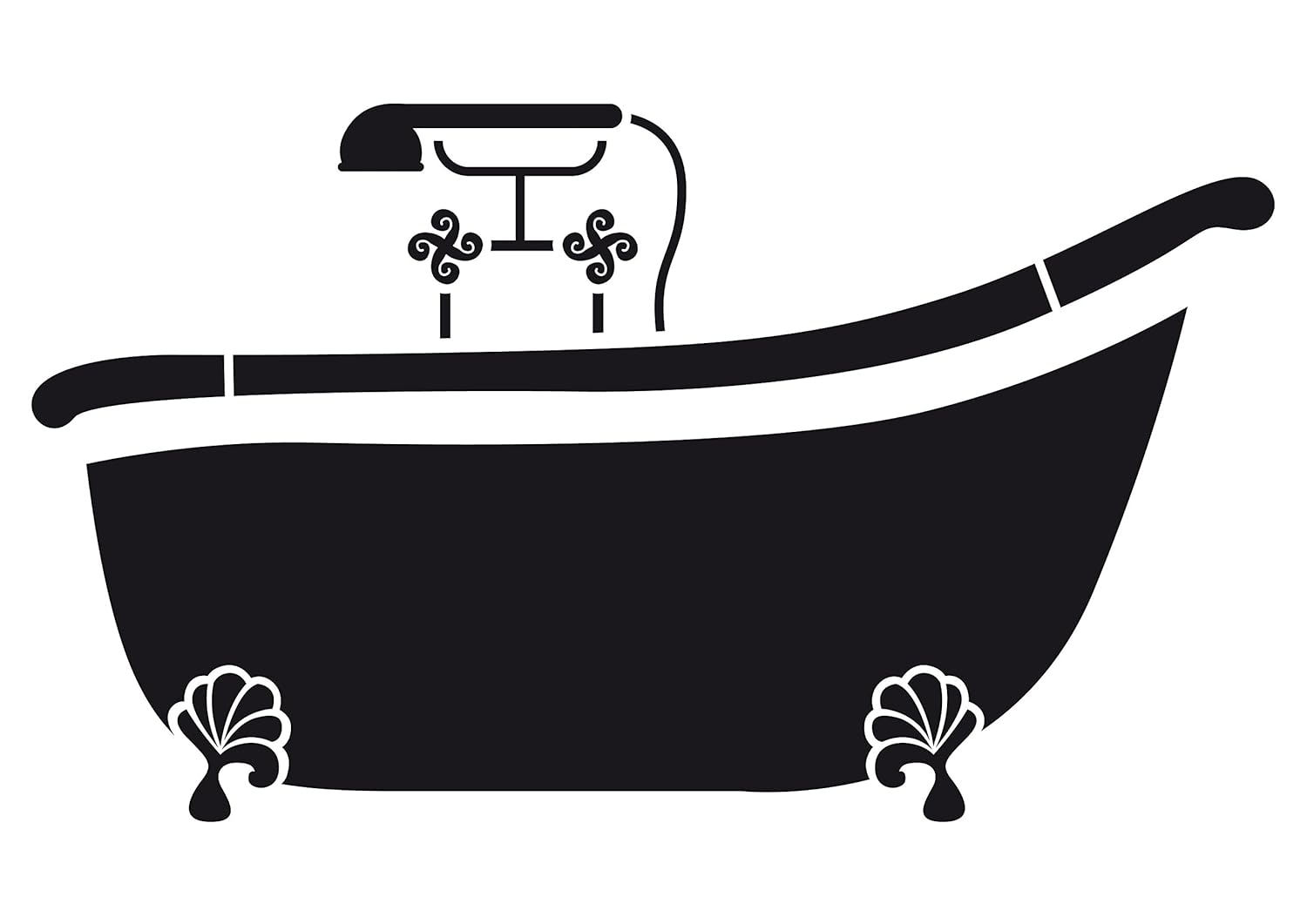 Artemio A4 Bath Stencil: Amazon.co.uk: Kitchen & Home