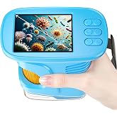 1000X Handheld Microscope for Kids, 4K Digital Kids Microscope Science Kits | 2.4" IPS Screen, 12 Slides, Camera &amp; Video, Educational STEM Toy, Christmas Birthday Gift for Boys Girls Child Ages 3&ndash;12