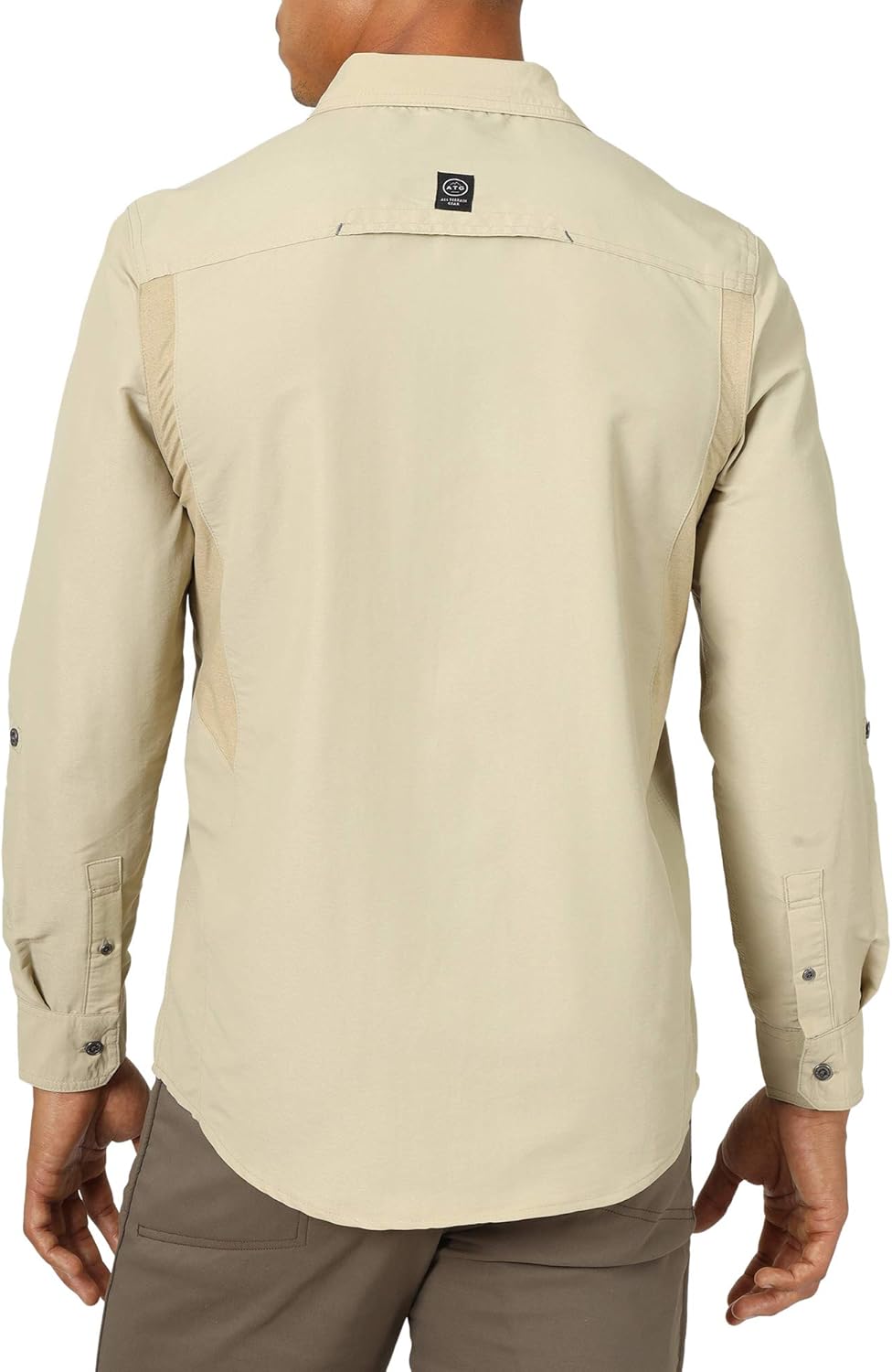 ATG by Wrangler Men's Long Sleeve Mixed Material Shirt at  Men’s Clothing store