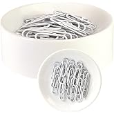 Blue Feather Products, Inc. Clipwell Magnetic Paper Clip Holder - Easy Toss &amp; Pick-Up - Holds Various Metal Parts - Powerful Sweep-Up Magnet - Ideal Locker Accessory &amp; Home &amp; Office Organizer - White