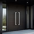 HYDROWARE Modern Contemporary Long Stainless Steel Push Pull Door Handle for Home Entrance Glass Shower Wooden Barn & Office Store Shop Doors - Brushed Satin Nickel - 48 Inch