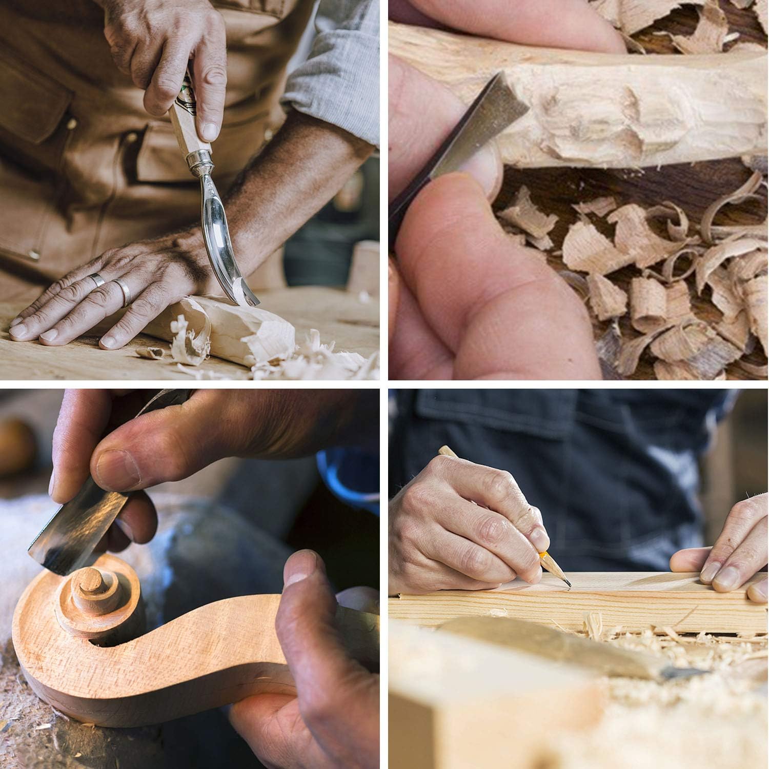 Basswood Carving Blocks - 5ARTH Large Beginner's Premium Wood Carving/Whittling Kit, Suitable for Beginner to Expert - 10 Pcs with Two 6"x 2"x 2" and Eight 6"x 1"x 1" Unfinished Wood Blocks