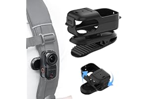 Sinyutia Camera Backpack Clip for DJI Osmo Nano, 360 Rotation Horizontal Vertical Quick Release Mount Hat Camera Clip for Bac