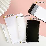 DY.2ten Black Dividers for 6 Ring Binder 6-Tab A6 6 Hole Plastic Dividers view 2