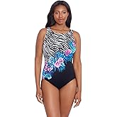 Highneck Scoopback One Piece Swimsuit by Longitude