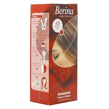 Berina Bright Red Hair Color Cream