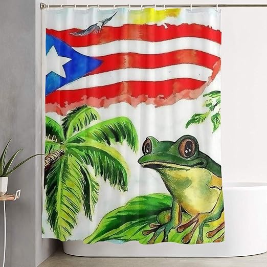 Amazon Com Shower Curtain Liner With Hooks Extra Long Tree Frog
