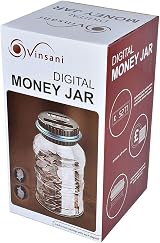 Vinsani Digital Piggy Bank Counter UK Coin Jar LCD Display 1.8L view 7