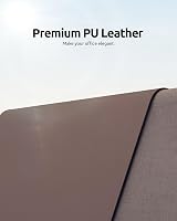 YSAGi Leather Desk Mat Large 80x40 cm Non-Slip Waterproof Chocolate view 2