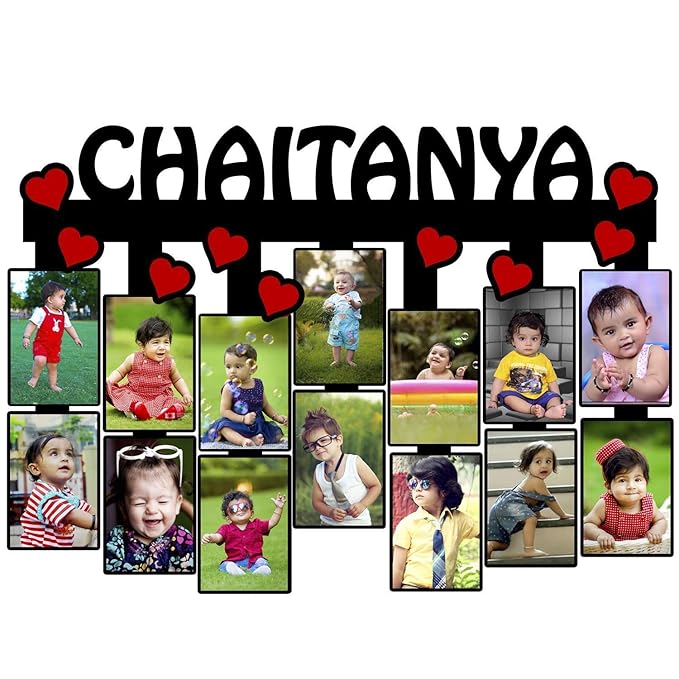 Unique Stuff Customized Photo Frame with Name Collage Personalized