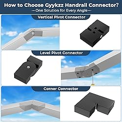 Gyykzz 1 Pack Black Vertical Pivot Connector for