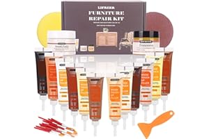 Lifreer Wood Furniture Repair Kit, High-Performance Wood Filler, Wood Putty with Beeswax - Hardwood Floor Scratch Repair Kit for Scratch, Cracks, Hole, Laminate, Table, Door