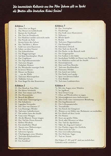 Amazon Com Der Kommissar Komplettbox Neu 24 Discs Stackpak Import Anglais Movies Tv