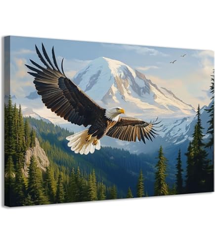 Amazon.com: Flying Eagle -Oil Painting On Canvas Modern Wall Art