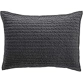 ELEGANT LIFE HOME Bed Pillow Sham Royal Cotton Velvet Pic-Stitch King Pillow Sham - 20'' x 36'', Grey, 1 Piece