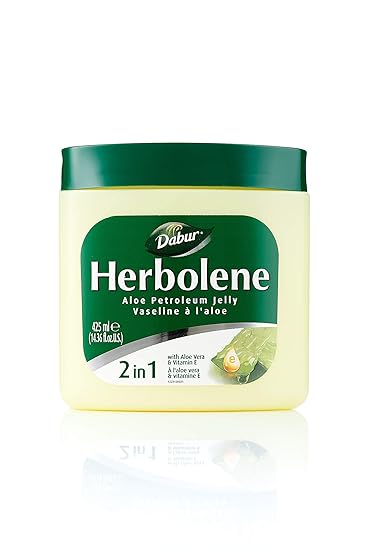 Amazon Com Dabur Herbolene Aloe Petroleum Jelly With Aloe Vera Vitamin E 425 Ml Beauty