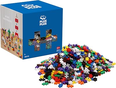PLUS PLUS Building Blocks Toy 1200 pcs Creative STEM Learning Home Travel