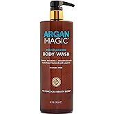 Argan Magic Cleansing Body Wash - Gently Cleanses, Revitalizes & Smooths Skin | Enriched with Argan Oil, Sweet Almond Oil & Vitamin E | Made in USA | Paraben Free | Cruelty Free (32 oz / 946 ml)