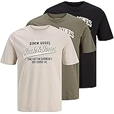 JACK &amp; JONES Men's T-Shirt (Pack of 3)